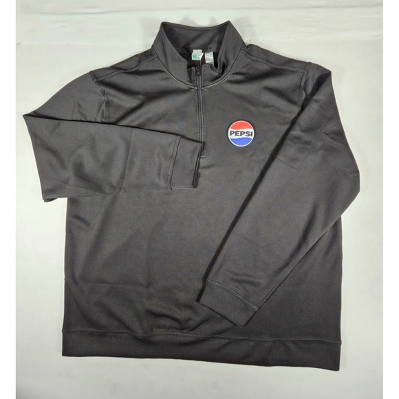 Clique Pepsi Mens Black Quarter Zip Pullover  XXL MQK00110 NWT